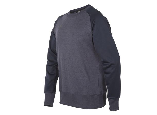 UMBRO Core Tech Crewneck jr Blå mel. 128 Rundhalset genser i polyester til junior 